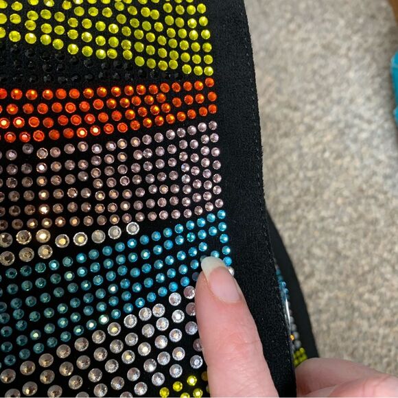 AZALEA WANG Glamoraour EMBELLISHED STILETTO BOOT thigh high 4in heel woman’s 7 - Picture 7 of 9